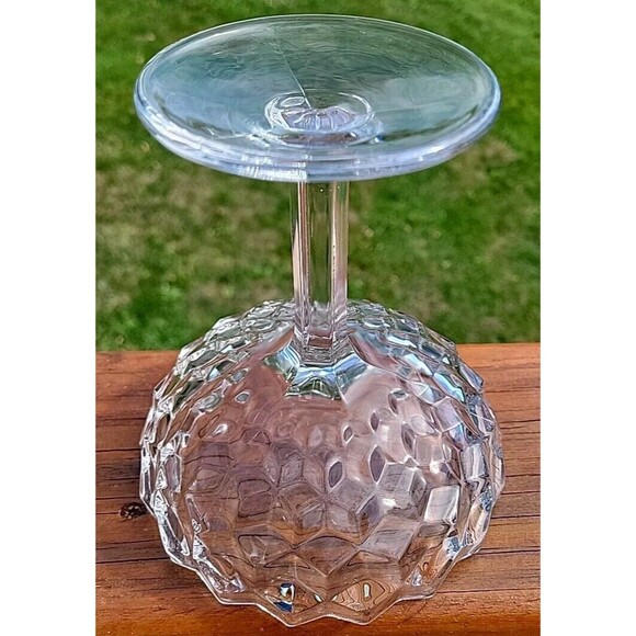 Fostoria American Pattern Clear Compote Stemmed 6 inches FLAW - Picture 8 of 14